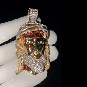 Colgantes de Cruz Cristiana Personalizados en Plata con Moissanita VVS, Joyería de Compromiso Estilo Hip Hop, Certificados IGI para Hombre y Mujer - Product Image 1