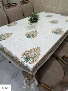 Nappe de table élégante, écologique, moderne, avec imprimé floral, design artisanal, lavable 100% coton - Product Image 2