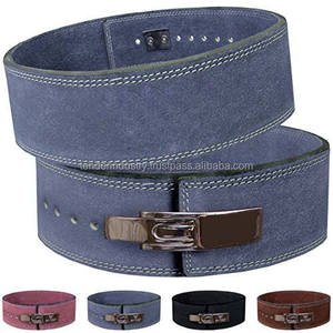 Cinturón de cintura para levantamiento de pesas con hebilla de palanca fabricada, cuero de vaca para gimnasio, Fitness, cinturón de inmersión para levantamiento de pesas - Product Image 2