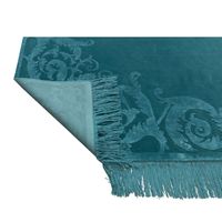 Zeitgenössischer Flair-Esszimmerteppich im Übergangsstil mit Abstraktem Geometrischem Design, Handgeknüpft, 100% Bambus-Seide Teppichset