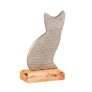 Sculpture en forme de cœur en métal fini argenté au design moderne fait à la main Décoration intérieure écologique pour table de bureau ou villa intérieure - Product Image 5