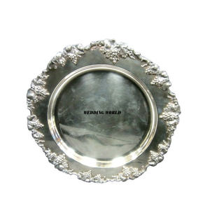 Nickle Plated Metal <b>Chocolate</b> Plate Premium Quality Handmade <b>Chocolate</b> Platter Round Shape <b>Luxury</b> <b>Chocolate</b> Plate - Product Image 6