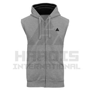 Sweat à capuche sans manches vêtements pour hommes vêtements de rue logo personnalisé sweat à capuche sans manches pour hommes vente en ligne - Product Image 5