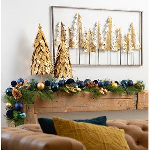 Custom Logo Golden Metal Christmas <b>Tree</b> <b>Tabletop</b> Decor Christmas Decorative Metal Table Object At Wholesale Price - Product Image 2