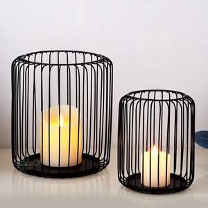 Portavelas Decorativo de Metal para Interiores y Exteriores, Estilo Jaula 2026, Diseño Moderno, Personalizable, para Bodas - Product Image 4