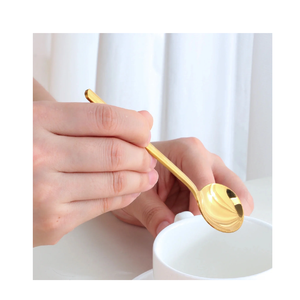 ช้อนชาเหล็กที่มีด้ามยาวขัดสำหรับการออกแบบดอกไม้สินค้าขายดีฟรีตัวอย่าง - Product Image 5