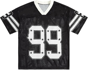 Football Jersey for Men Latest Fashion Football Jersey 100% cotton T-shirt for men loose fit printed Football Mesh Jersey - Product Image 1