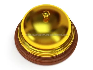 Handmade Metal Desk/Office Reception <b>Bell</b> Gold-Plated Art Nautical Theme Multi-Functional Table <b>Bell</b> for Hotels - Product Image 4