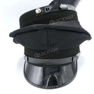 Gorro de Uniforme de Estilo Capitán de 8 Puntas, Unisex, Personalizable, Negro, Gorro de Uniforme con Pico para Ceremonias - Product Image 1