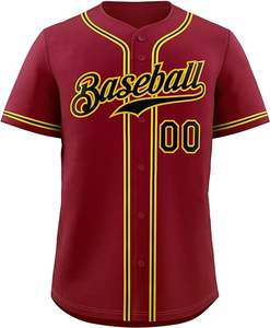 Oem แฟชั่นที่กําหนดเองเสื้อเบสบอลลายขนนกชุดเบสบอลขายส่ง - Product Image 3