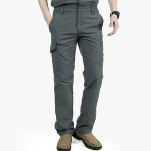 Pantalones tácticos Cargo transpirables ligeros de verano para hombre, pantalones casuales impermeables de secado rápido, pantalones de talla grande, ajuste holgado frontal plano - Product Image 1