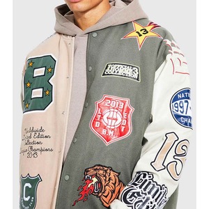 Vestes universitaires pour hommes en gros, vierges, à broder, bomber, veste de baseball universitaire pour hommes 2025 - Product Image 4