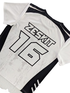 เสื้อฟุตบอลเยาวชนชายแบบระเหิดพร้อมหมายเลขโลโก้ทีมออกแบบส่วนตัวบริการตัดอัตโนมัติ - Product Image 2
