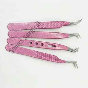 Meilleures pinces à épiler pour extensions de cils en acier inoxydable haut de gamme, multi-pièces, stockage, pinces à épiler pour extensions de cils greffées - Product Image 6