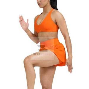 Custom Double Layer High Waisted <b>With</b> <b>Zip</b> <b>Pocket</b> <b>Shorts</b> Polyester <b>Shorts</b> - Product Image 5