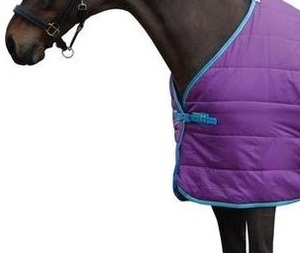 Tapis de cheval d'hiver imperméables en coton léger violet de qualité supérieure pour le confort saisonnier et la protection contre la pluie - Product Image 2