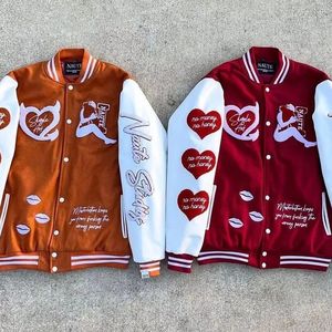 Chaquetas universitarias de estilo Letterman de lana para hombre de la mejor calidad, nueva colección, manga de cuero de vaca, bordado 3D, invierno de calle alta - Product Image 1