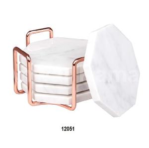 Juego de 4 Posavasos de Cobre Puro 100% Hechos a Mano, Ecológicos, de 5 mm de Grosor, con Acabado Martillado, en Oferta - Product Image 4