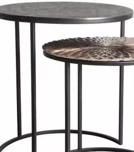 Mesa de aluminio sólido de alta calidad para el hogar Mesa auxiliar antigua para dormitorio/sala de estar/oficina/restaurante de Azora Industries - Product Image 2