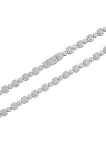 สร้อยคอโมอิสซาไนต์สุดหรู ชุบทอง 14K และโรเดียม สำหรับงานปาร์ตี้ฮิปฮอปและเป็นของขวัญ - Product Image 3