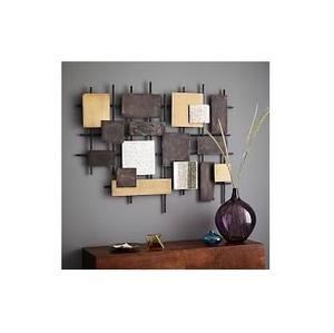 Arte de pared de tablón de madera de diseñador | Paredes colgantes de acento de madera con textura 3D modernas al por mayor abstracto de madera - Product Image 2