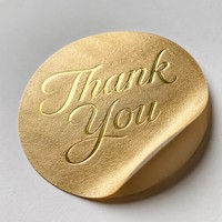 Rouleau d'autocollants de remerciement, 500 pièces, autocollants ronds autocollants en feuille d'or, autocollants de remerciement pour enveloppes, emballages cadeaux, étiquettes d'étanchéité