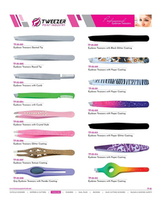 Pince à épiler pour sourcils réutilisable, légère, écologique, prix personnalisé, acier inoxydable, pointe pointue, outil d'épilation, salon, maison - Product Image 2