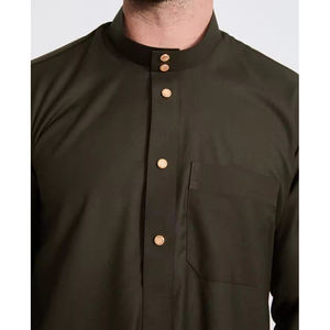 ชุดคลุมแบบดั้งเดิมของชาวอาหรับ คันดูรา พรีเมียม ผ้าฝ้ายเนื้อนุ่ม ระบายอากาศดี สไตล์วินเทจ อิสลาม สำหรับผู้ชายไซส์ใหญ่ - Product Image 4