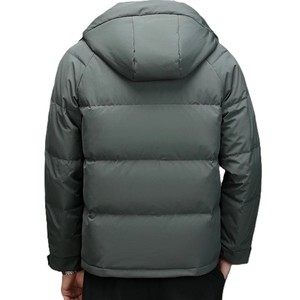 Chaqueta acolchada con capucha de color personalizado Chaquetas de invierno a prueba de viento de alta calidad Chaquetas de hombre con cremallera con estilo informal - Product Image 5