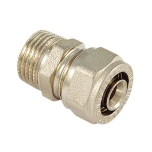 Raccordo Diritto Maschio 26x3/4" x Multistrato in Ottone - Product Image 1