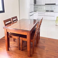 Ensemble de table à manger moderne et chic en teck Design chinois et européen à la mode