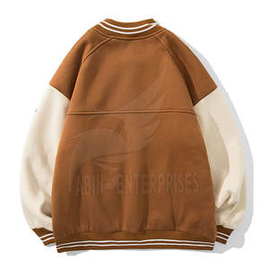 Veste universitaire en cuir de laine légère de haute qualité personnalisée en gros col montant hiver style rue principale nouveau design Service OEM - Product Image 2