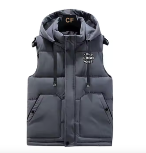 Gran oferta 2025, chaquetas cálidas de invierno sin mangas con burbujas, chaleco acolchado de lana personalizado para hombres - Product Image 2