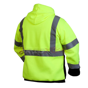 Hi-vis Sweatshirt <b>Pullover</b> <b>Jumper</b> Safety Reflective Work Wear Hoodie - Product Image 2