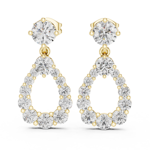 Pendientes DE PLATA 925 con brillo dorado personalizados para mujer, joyería nupcial para ropa de fiesta de boda - Product Image 1