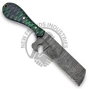 Handmade Damascus Steel Bull Cutter <b>Knife</b> Sheath Belt Fixed Blade Cowboy EDC Skinning <b>Knife</b> Outdoor Camping Hunting DIY OEM - Product Image 3