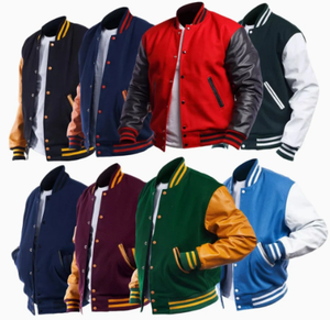 Venta al por mayor Hombres Varsity Chaquetas Letterman Chaquetas Personalizadas Béisbol Letterman Varsity Bomber Jacket - Product Image 3