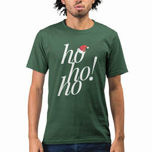 OEM Custom Printed <b>Men's</b> Quick Dry <b>Christmas</b> <b>T</b>-<b>Shirts</b> Hip-Hop Style Drop Shoulder Solid Pattern Wholesale Knitted Fabric - Product Image 3