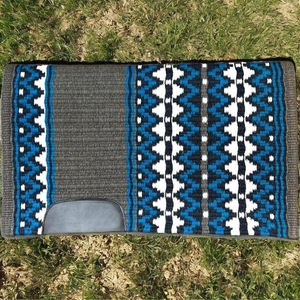 Couverture de selle de cheval occidentale fabriquée à la main coussin de laine doux et durable pour les compétitions de sentiers d'entraînement avec doublure en polycoton - Product Image 2