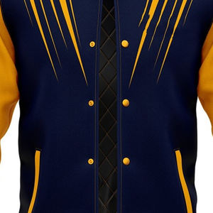 Chaquetas de lona unisex con cremallera 100% algodón diseños de impresión 3D personalizados para chaquetas universitarias de sublimación para hombres y mujeres - Product Image 2