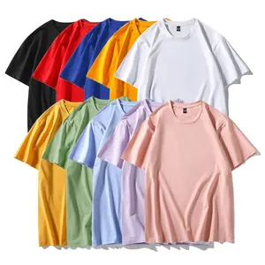 Camisetas personalizadas en blanco para hombre, camisas de talla grande, con logotipo personalizado bordado en relieve, transpirable
