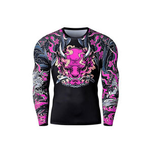 Rash Guard imprimé par sublimation UPF 50 avec logo personnalisé Mma Bjj Surf Rashguard à manches longues Fabricants Oem Rash Guard - Product Image 3