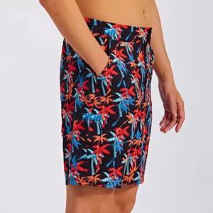 Pantalones cortos transpirables personalizados para hombre, de secado rápido, para gimnasio, correr, cuatro vías, de lona elástica, multibolsillo, patrón sólido, ropa para correr, servicio OEM - Product Image 3