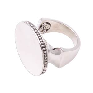 Vente en gros 925 circulaire bague de Cocktail en argent Sterling classique bijoux fins Inde mariages anniversaires - Product Image 2