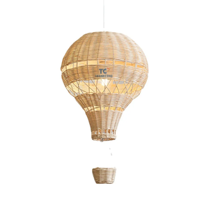 Nouveau design pépinière prix usine rotin ballons à air chaud fabriqués à la main tenture murale ornement ballon lampes d'éclairage - Product Image 3