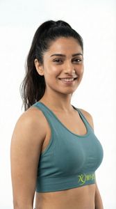 Soutien-gorge de sport pour femme à maintien élevé, vert poussière, sans couture, compression, gym, fitness, yoga, vêtements de sport, soutien-gorge personnalisé OEM - Product Image 5