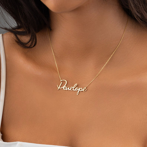 Gioielli Dropshipping 925 argento 18K <span class=keywords><strong>nome</strong></span> oro collana personalizzabile incisione gioielli personalizzati <span class=keywords><strong>per</strong></span> le ragazze - Product Image 2