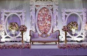 Décoration de scène de mariage traditionnelle d'Asie du Sud, nouvelle décoration de scène en velours et fibres pour mariage tamoul, cérémonie de mariage tamoul majestueuse - Product Image 3