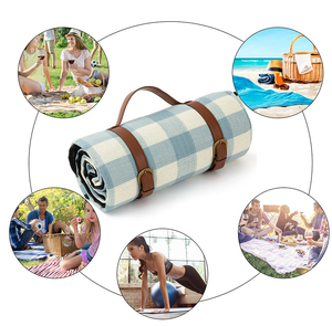 Couverture de pique-nique imperméable pour l'extérieur, <span class=keywords><strong>tapis</strong></span> de <span class=keywords><strong>plage</strong></span> extra large Oeko-tex, <span class=keywords><strong>tapis</strong></span> de pique-nique <span class=keywords><strong>pliable</strong></span> portable à carreaux - Product Image 6