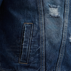 Denim Jacket For <b>Men</b> Slim Fit Ripped <b>Biker</b> Style Vintage Blue Custom Long Sleeve Classic <b>Jeans</b> Outerwear <b>Jean</b> Jacket <b>Men</b> - Product Image 5